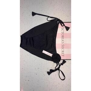NWT Victoria's Secret Swim Rosette Shine Cheeky String Bikini Bottom Size XL